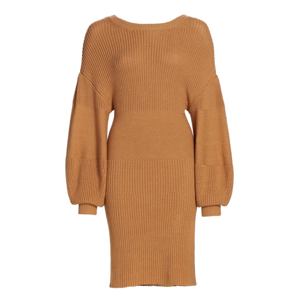 STAUD Marylebone Puff Sleeve Midi Dress